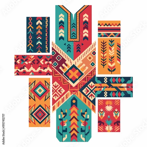 Vibrant Geometric Patterns and Designs Collection.