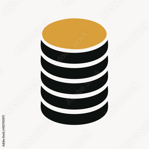 Stack of coins with gold top for financial success