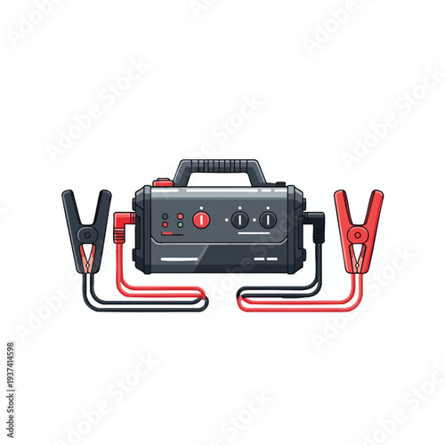 Portable Car Battery Jump Starter with Cables