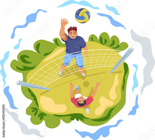 Tennis game for father and son. Family sport play