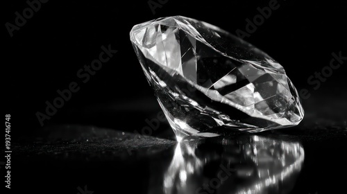 Close-up of a flawless diamond