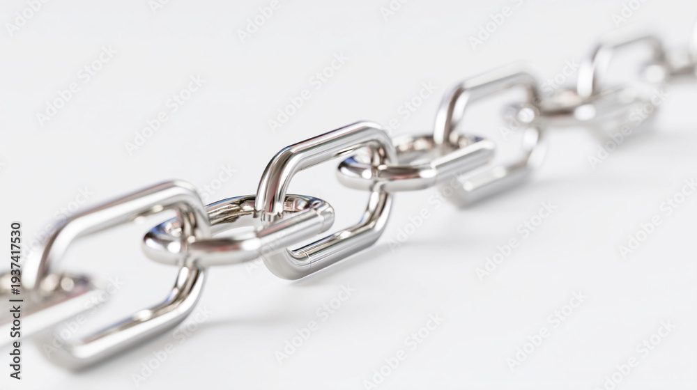 Obraz premium 光沢のある金属製の鎖 