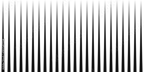 Black vertical sharp stripes forming pattern. Abstract geometric background design for modern art or graphic composition. Vector illustration