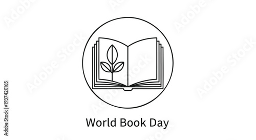 World Book Day icon vector