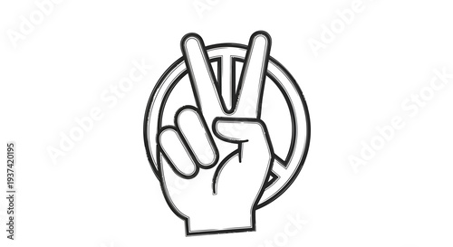 Vector peace sign hand gesture icon