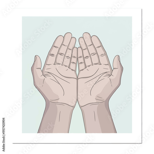 Pair of Hands with Open Palms Upwards.
