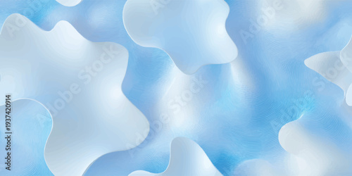 Light blue abstract fluid waves with fine line textures for modern tech branding professional stationery packaging and elegant interior wall decor.