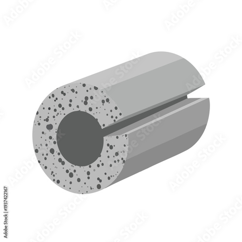 Close up of Metal Cylinder with a Drilled Hole for Industrial Applications