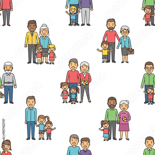 Diverse People of Various Ages Standing Together.