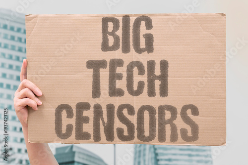 Φωτογραφία "Big Tech Censors" Major technology platforms actively censor and suppress conservative political content