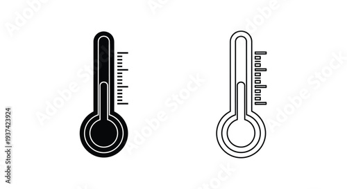 Thermometer icons set design Vector
