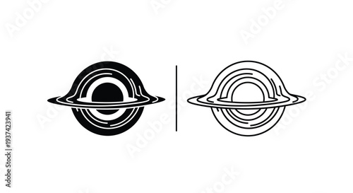 Saturn rings space art vector design Vector