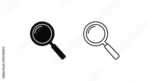 Magnifying glass icons - search & zoom Vector