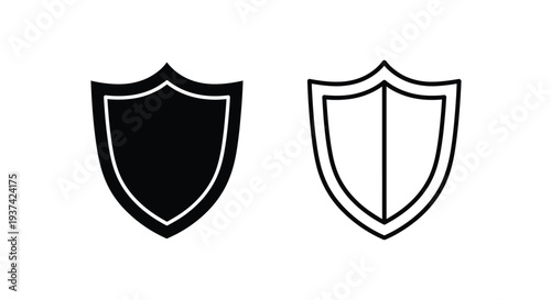 Modern shield icons - security & protection Vector