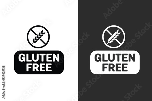 Gluten Free Food Labels Icons