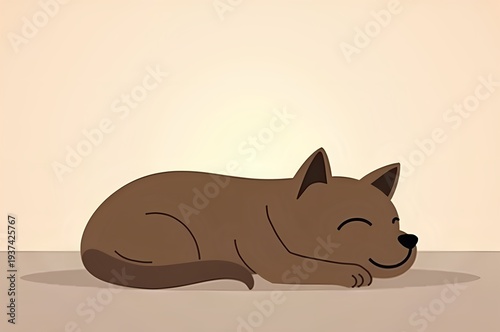 Sleeping Dog Illustration