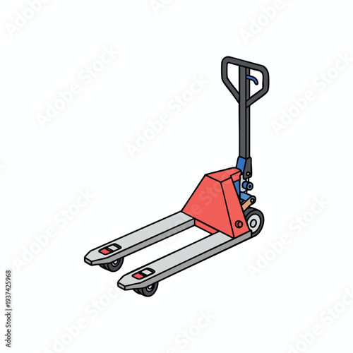 Industrial Hand Truck with Adjustable Forks for Material Handling and Warehouse Operations