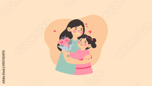 Mother and Daughter Sharing a Heartfelt Moment Together.