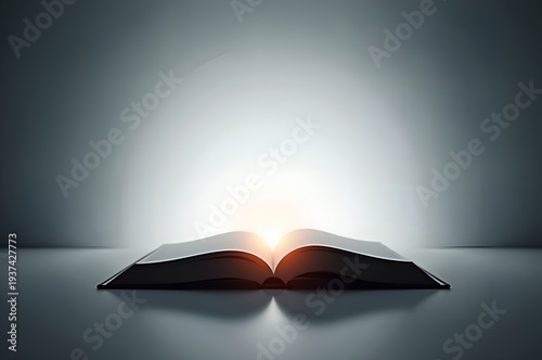 Naklejka Open Book Radiating Light - Knowledge and Wisdom