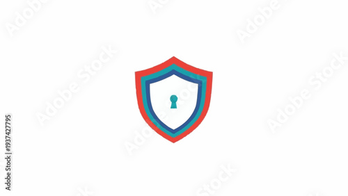 Shield with keyhole security symbol icon.