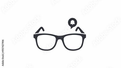 Glasses with location pin on top.