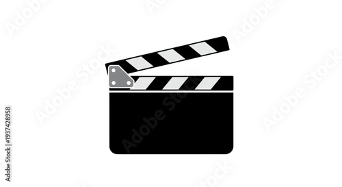 Black and white movie clapper board.