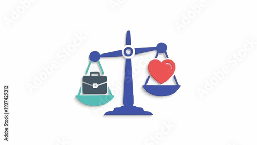 Scales with heart and money.