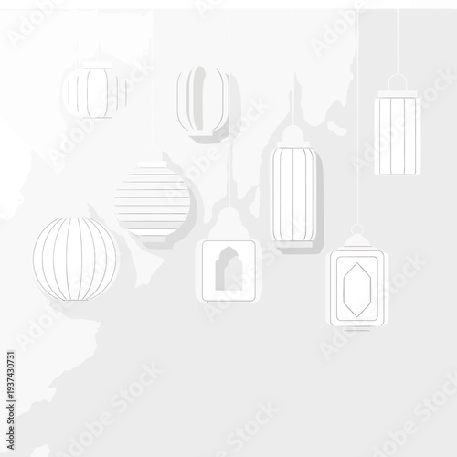 Collection of Various White Decorative Objects.