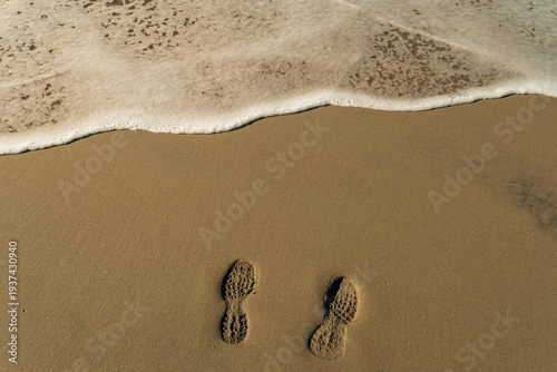 footprints on the sand