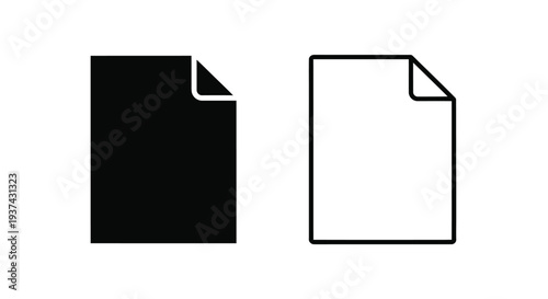 Modern corner file folder icons Vector