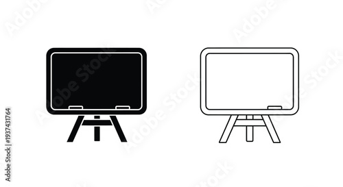 Modern flip chart stand design Vector