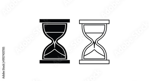 Hourglass time concept vector icons Vector