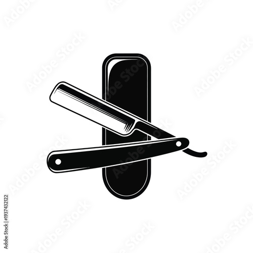 Black Straight Razor and Case