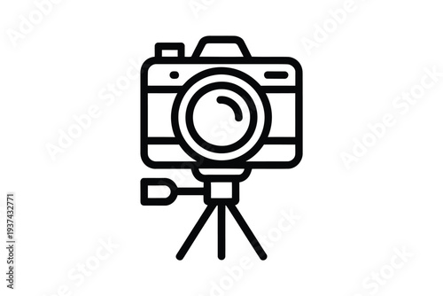 Camera Icon on Tripod Stand