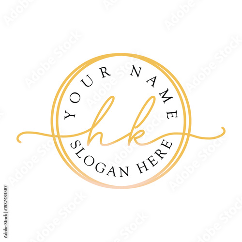 Initial hk feminine logo