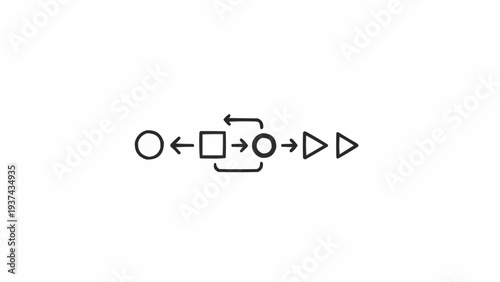 Flowchart Process Diagram Symbols Icons.