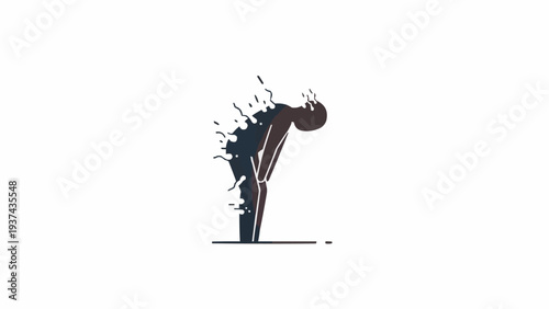 Golf Player Silhouette in Action Pose.