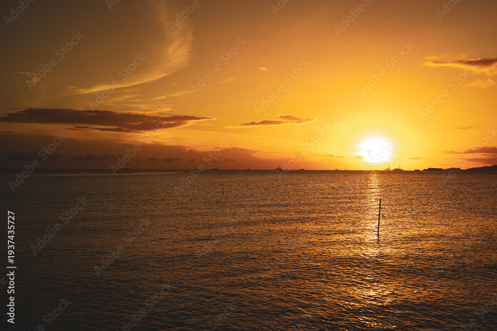 Fototapeta premium Coastline, Port of Spain, Trinidad and Tobago