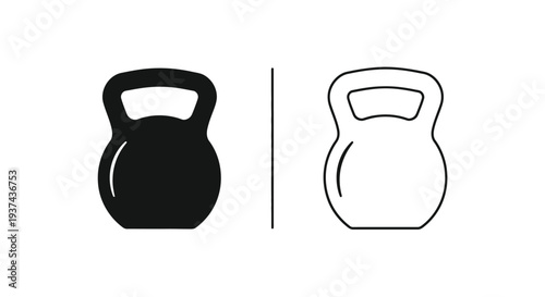 Kettlebell icon comparison design Vector