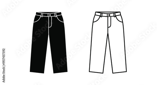 Minimalist jeans illustration Vector