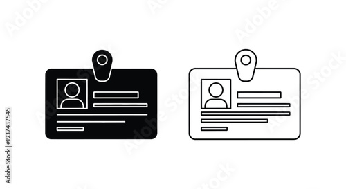 Id verification location icons Vector