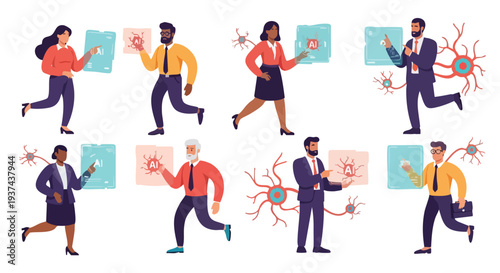 Diverse Professional Workforce Accelerating Digital Transformation with Artificial Intelligence and Neural Network Technology for Future-Ready Business Solutions