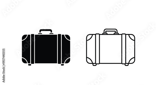 Modern suitcase vector icons Vector