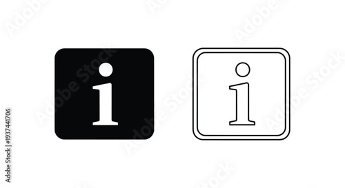 Modern info icon styles variants Vector