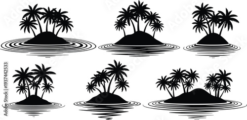 Heavy construction machinery line art set including mobile truck crane asphalt paver and service vehicle icons isolated on white background for technical vector design