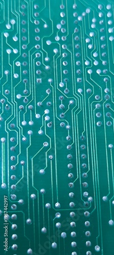 Green pcb for technology concept background