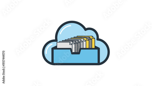 Cloud Storage Folder with Files Inside.