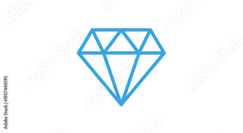 A simple light blue diamond icon isolated on a white background