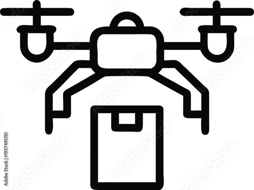 Automated drone carrying a sealed package for rapid contactless modern delivery services