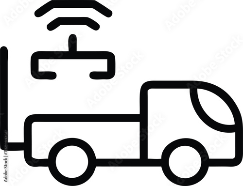 Autonomous Delivery Pickup Truck Equipped with Drone for Last Mile Package Transport